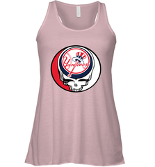 New York Yankees Grateful Dead Steal Your Face Baseball Womens Racerback Tank Top Womens Racerback Tank Top - VeigarTee
