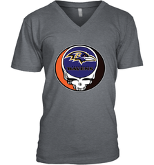 Baltimore Ravens Grateful Dead Steal Your Face NFL Football Mens V-Neck T-Shirt Mens V-Neck T-Shirt - VeigarTee