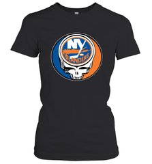 New York Islanders Grateful Dead Steal Your Face Hockey NHL Womens T-Shirt Womens T-Shirt - VeigarTee