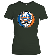 New York Islanders Grateful Dead Steal Your Face Hockey NHL Womens T-Shirt Womens T-Shirt - VeigarTee