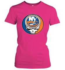 New York Islanders Grateful Dead Steal Your Face Hockey NHL Womens T-Shirt Womens T-Shirt - VeigarTee