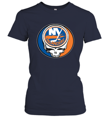 New York Islanders Grateful Dead Steal Your Face Hockey NHL Womens T-Shirt Womens T-Shirt - VeigarTee