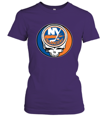 New York Islanders Grateful Dead Steal Your Face Hockey NHL Womens T-Shirt Womens T-Shirt - VeigarTee