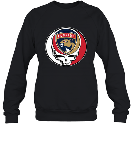 Florida Panthers Grateful Dead Steal Your Face Hockey NHL Adult Sweatshirt Adult Sweatshirt / Black / S Adult Sweatshirt - VeigarTee