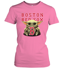 Baby Yoda Hugs Loves The Boston Red Sox Baseball Womens T-Shirt Womens T-Shirt - VeigarTee