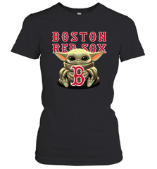 Baby Yoda Hugs Loves The Boston Red Sox Baseball Womens T-Shirt Womens T-Shirt - VeigarTee