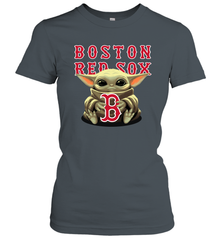 Baby Yoda Hugs Loves The Boston Red Sox Baseball Womens T-Shirt Womens T-Shirt - VeigarTee