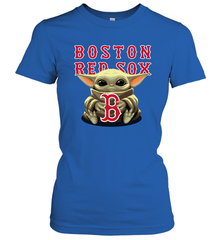 Baby Yoda Hugs Loves The Boston Red Sox Baseball Womens T-Shirt Womens T-Shirt - VeigarTee