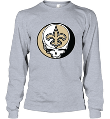 New Orleans Saints Grateful Dead Steal Your Face NFL Football Adult Long Sleeve T-Shirt Adult Long Sleeve T-Shirt - VeigarTee