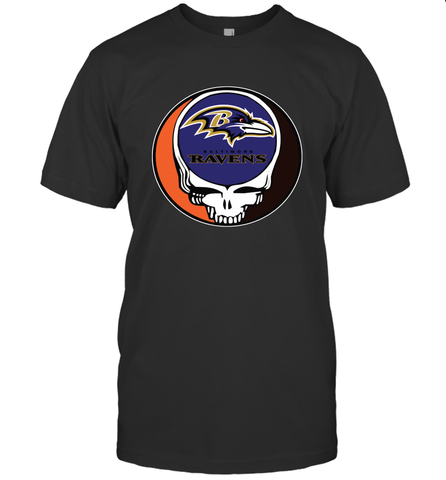 Baltimore Ravens Grateful Dead Steal Your Face NFL Football Mens T-Shirt Mens T-Shirt / Black / S Mens T-Shirt - VeigarTee