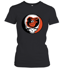 Baltimore Orioles Grateful Dead Steal Your Face Baseball Womens T-Shirt Womens T-Shirt - VeigarTee