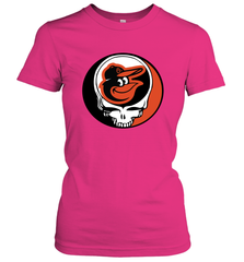 Baltimore Orioles Grateful Dead Steal Your Face Baseball Womens T-Shirt Womens T-Shirt - VeigarTee
