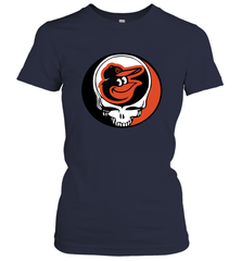 Baltimore Orioles Grateful Dead Steal Your Face Baseball Womens T-Shirt Womens T-Shirt - VeigarTee