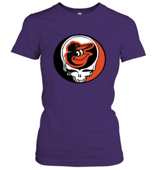 Baltimore Orioles Grateful Dead Steal Your Face Baseball Womens T-Shirt Womens T-Shirt - VeigarTee