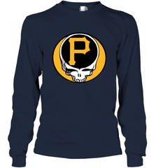 Pittsburgh Pirates Grateful Dead Steal Your Face Baseball Adult Long Sleeve T-Shirt Adult Long Sleeve T-Shirt - VeigarTee