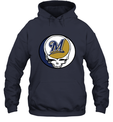 Milwaukee Brewers Grateful Dead Steal Your Face Baseball Adult Hoodie Sweatshirt