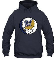 Milwaukee Brewers Grateful Dead Steal Your Face Baseball Adult Hoodie Sweatshirt Adult Hoodie Sweatshirt - VeigarTee
