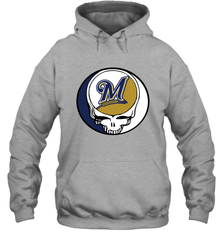 Milwaukee Brewers Grateful Dead Steal Your Face Baseball Adult Hoodie Sweatshirt Adult Hoodie Sweatshirt - VeigarTee