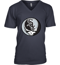 Chicago White Sox Grateful Dead Steal Your Face Baseball Mens V-Neck T-Shirt