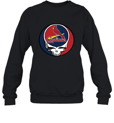 St Louis Cardinals Grateful Dead Steal Your Face Baseball Adult Sweatshirt