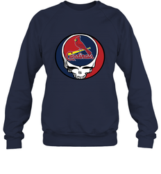 St Louis Cardinals Grateful Dead Steal Your Face Baseball Adult Sweatshirt