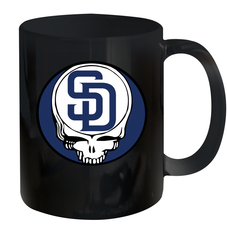 San Diego Padres Grateful Dead Steal Your Face Baseball Ceramic Mug 11oz Ceramic Mug 11oz - VeigarTee