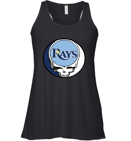 Tampa Bay Rays Grateful Dead Steal Your Face Baseball Womens Racerback Tank Top Womens Racerback Tank Top / Black / XS Womens Racerback Tank Top - VeigarTee