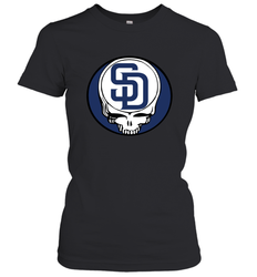 San Diego Padres Grateful Dead Steal Your Face Baseball Womens T-Shirt