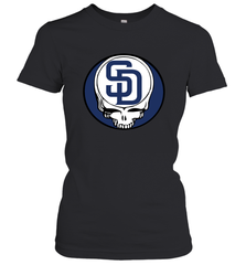 San Diego Padres Grateful Dead Steal Your Face Baseball Womens T-Shirt Womens T-Shirt - VeigarTee
