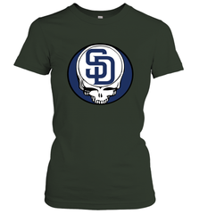 San Diego Padres Grateful Dead Steal Your Face Baseball Womens T-Shirt Womens T-Shirt - VeigarTee