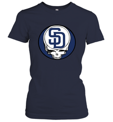 San Diego Padres Grateful Dead Steal Your Face Baseball Womens T-Shirt Womens T-Shirt - VeigarTee