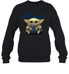 Baby Yoda Hugs Loves The San Diego Padres Baseball Adult Sweatshirt Adult Sweatshirt - VeigarTee