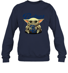 Baby Yoda Hugs Loves The San Diego Padres Baseball Adult Sweatshirt