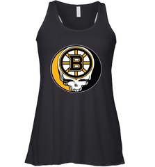 Boston Bruins Grateful Dead Steal Your Face Hockey NHL Womens Racerback Tank Top Womens Racerback Tank Top - VeigarTee