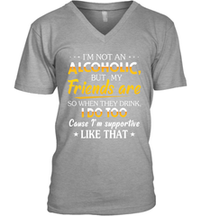 Im Not An Alcoholic But My Friends Are Mens V-Neck T-Shirt Mens V-Neck T-Shirt - VeigarTee