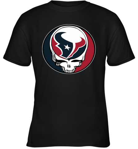 Houston Texans Grateful Dead Steal Your Face NFL Football Youth T-Shirt Youth T-Shirt / Black / XS Youth T-Shirt - VeigarTee