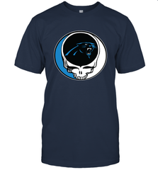 Carolina Panthers Grateful Dead Steal Your Face NFL Football Mens T-Shirt Mens T-Shirt - VeigarTee