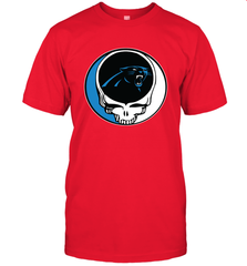 Carolina Panthers Grateful Dead Steal Your Face NFL Football Mens T-Shirt Mens T-Shirt - VeigarTee