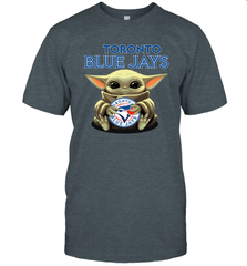 Baby Yoda Hugs Loves The Toronto Blue Jays Baseball Mens T-Shirt Mens T-Shirt - VeigarTee