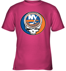 New York Islanders Grateful Dead Steal Your Face Hockey NHL Youth T-Shirt Youth T-Shirt - VeigarTee