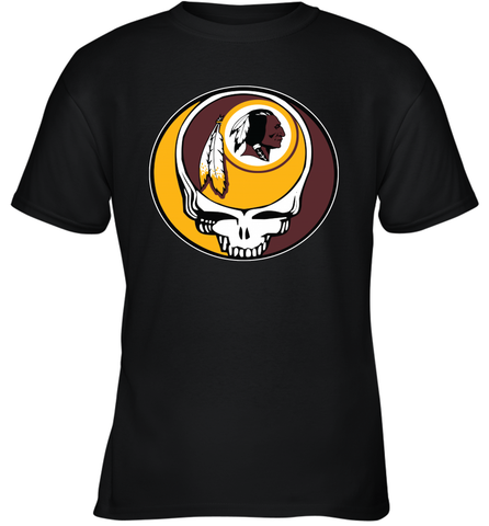 Washington Redskins Grateful Dead Steal Your Face NFL Football Youth T-Shirt Youth T-Shirt / Black / XS Youth T-Shirt - VeigarTee