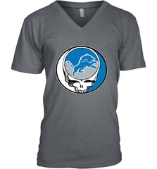 Detroit Lions Grateful Dead Steal Your Face NFL Football Mens V-Neck T-Shirt Mens V-Neck T-Shirt - VeigarTee