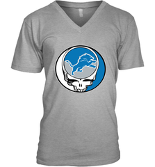 Detroit Lions Grateful Dead Steal Your Face NFL Football Mens V-Neck T-Shirt Mens V-Neck T-Shirt - VeigarTee