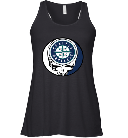 Seattle Mariners Grateful Dead Steal Your Face Baseball Womens Racerback Tank Top Womens Racerback Tank Top / Black / XS Womens Racerback Tank Top - VeigarTee