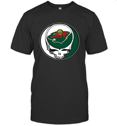 Minnesota Wild Grateful Dead Steal Your Face Hockey NHL Mens T-Shirt