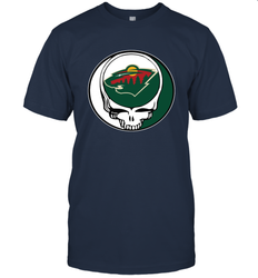 Minnesota Wild Grateful Dead Steal Your Face Hockey NHL Mens T-Shirt