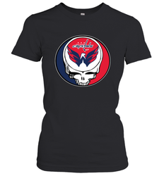 Washington Capitals Grateful Dead Steal Your Face Hockey NHL Womens T-Shirt