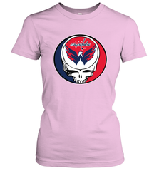 Washington Capitals Grateful Dead Steal Your Face Hockey NHL Womens T-Shirt Womens T-Shirt - VeigarTee