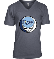 Tampa Bay Rays Grateful Dead Steal Your Face Baseball Mens V-Neck T-Shirt Mens V-Neck T-Shirt - VeigarTee