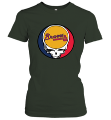 Atlanta Braves Grateful Dead Steal Your Face Baseball Womens T-Shirt Womens T-Shirt - VeigarTee